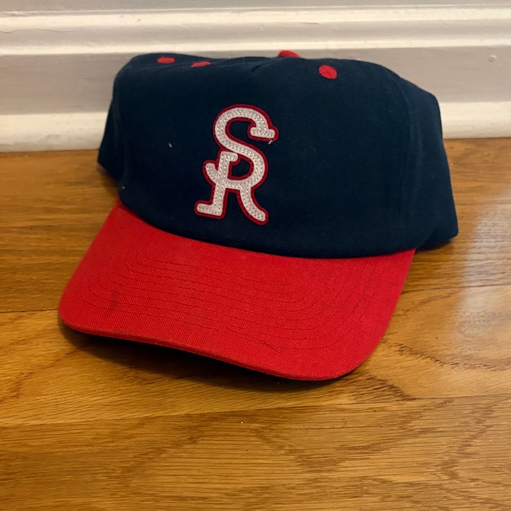 Seager Navy and Red Baseball Cap with SR Logo